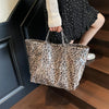 Leopard Print PVC Large Tote Bag
