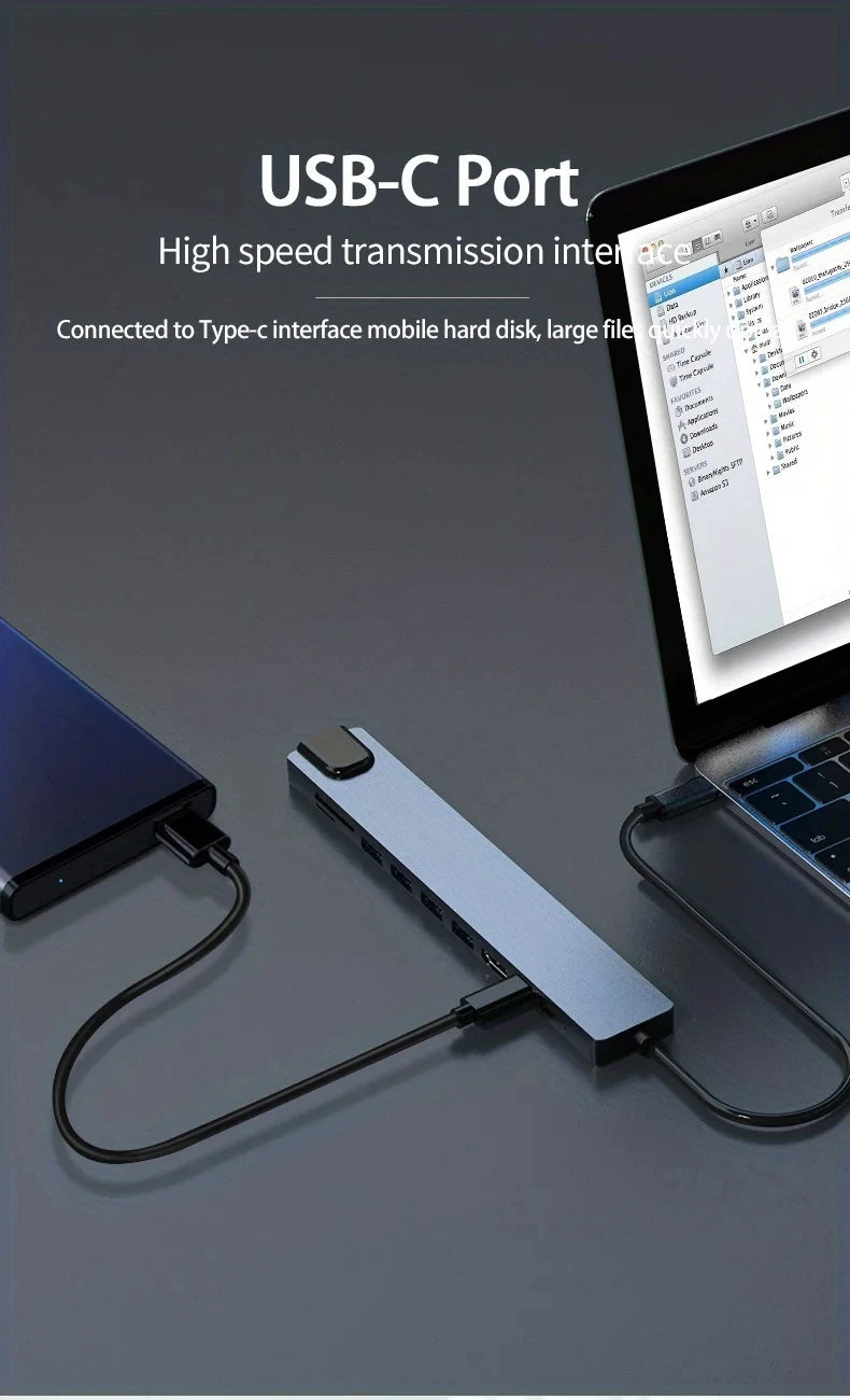 10-in-1 USB-C Hub with 4K HDMI, Ethernet, and 100W PD