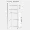 3-Tier Over-the-Toilet Storage Rack with Hooks