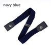 Navy blue stretch elastic belt for men and women