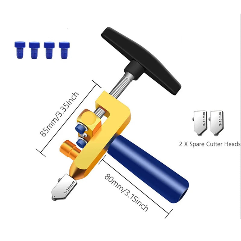 2-in-1 Glass & Tile Cutter with Breaking Tool
