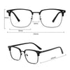 Retro Half-Frame Blue Light Blocking Glasses
