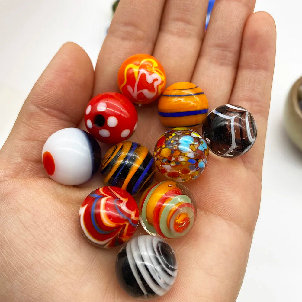 Handcrafted Glass Marbles Set for Games, Décor & Collecting