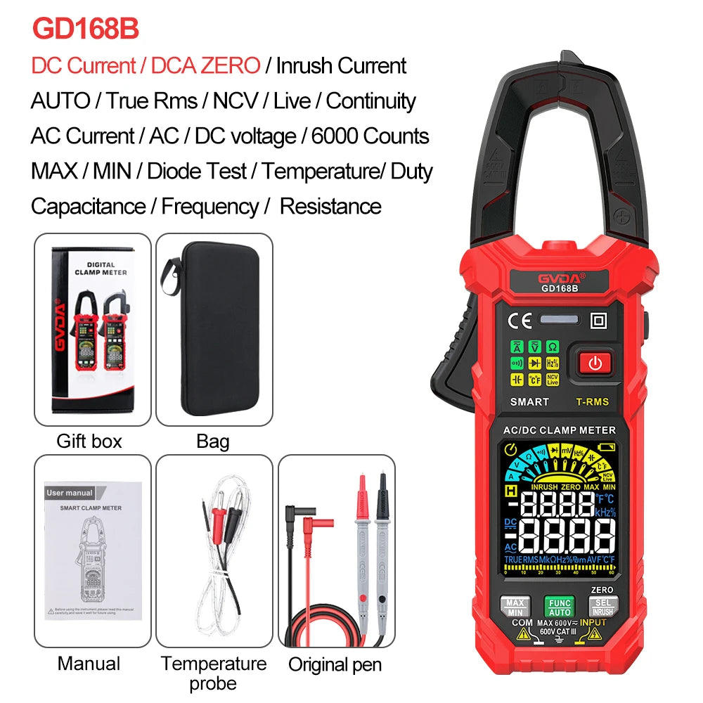 Professional Auto-Ranging Clamp Meter with True RMS and NCV