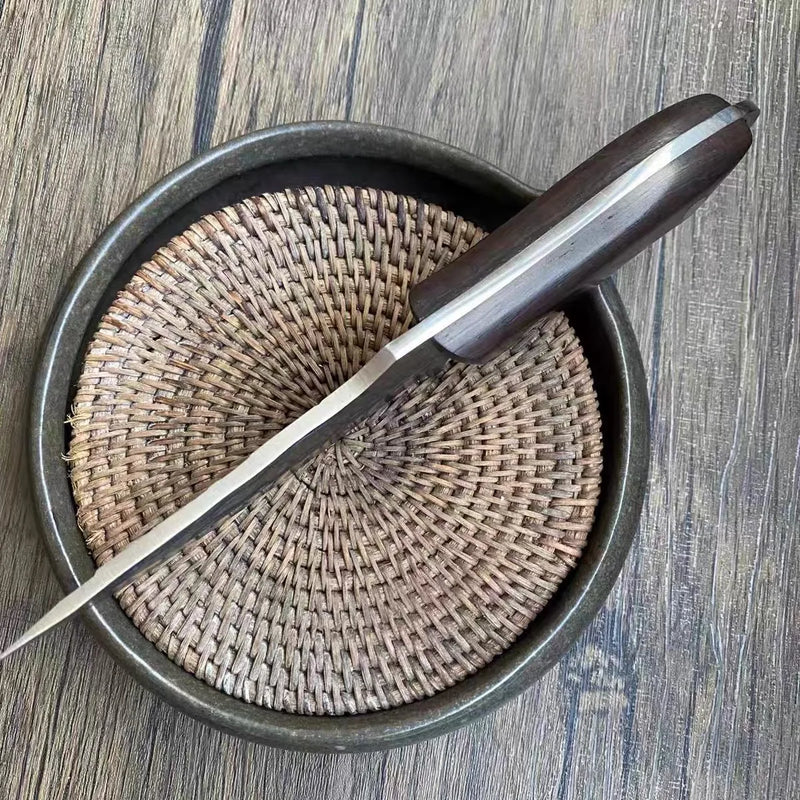 Couteau de Chef en Acier Inoxydable Haute Carbone, Fait Main avec Sa Gaine