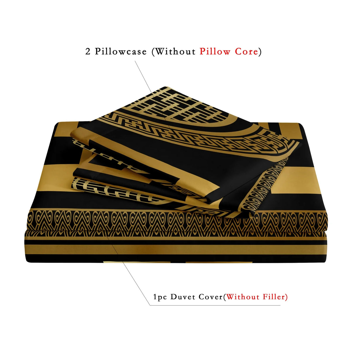 Luxury Baroque Geometric Duvet Cover Set