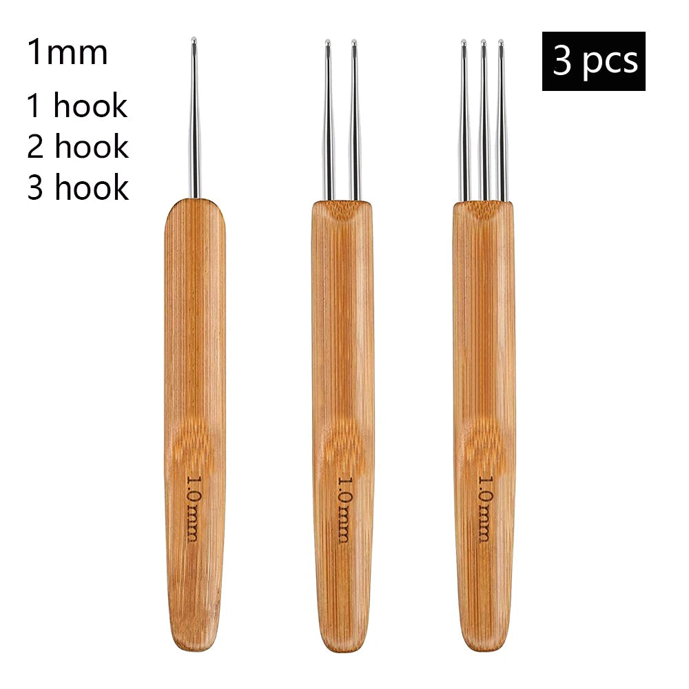 Dreadlock Crochet Hook Tool Kit with Comfort-Grip Handles