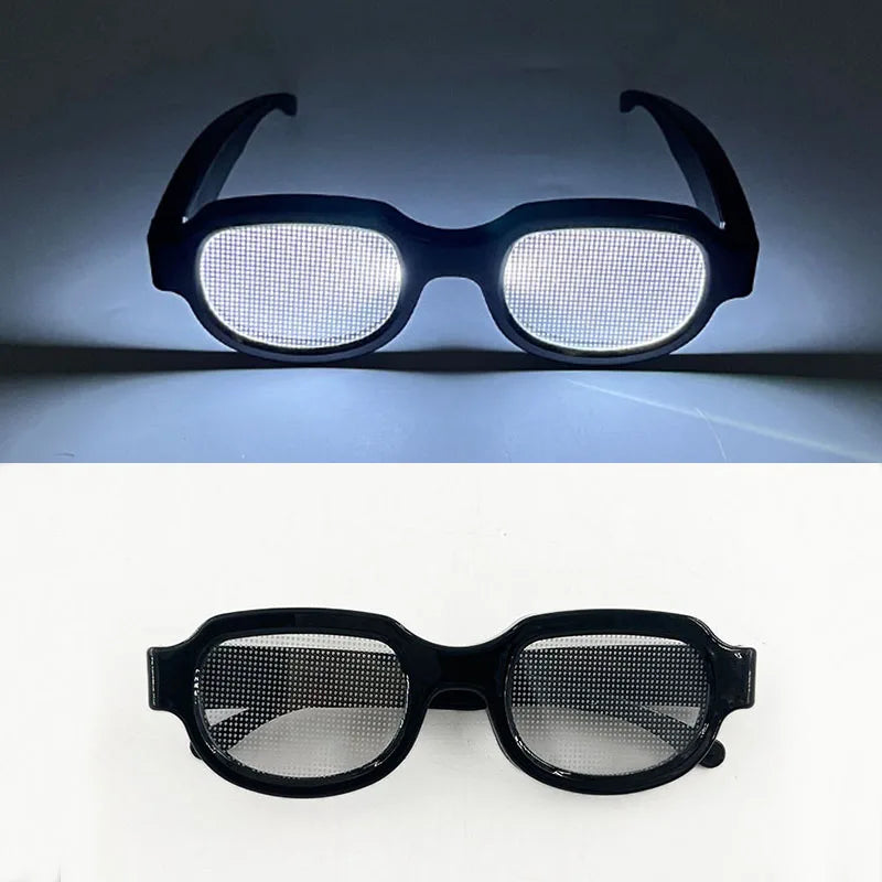 LED Glowing Glasses and Bowtie Set for Cosplay and Parties