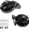 Black 12V waterproof electric train horn with mounting hardware and replacement parts