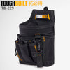 Black ToughBuilt TB-229 electrician tool pouch with belt clip and kickstand