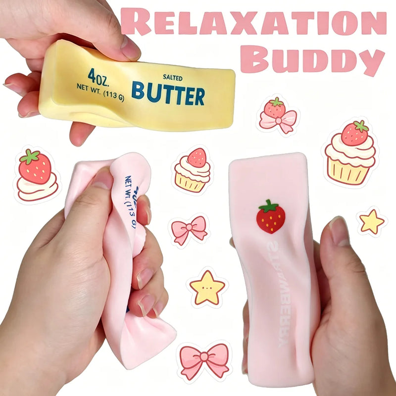 Strawberry Butter Stress Relief Squeeze Toy