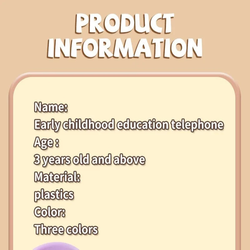 Kids' Cartoon Flip Phone Toy with Music and Learning Games