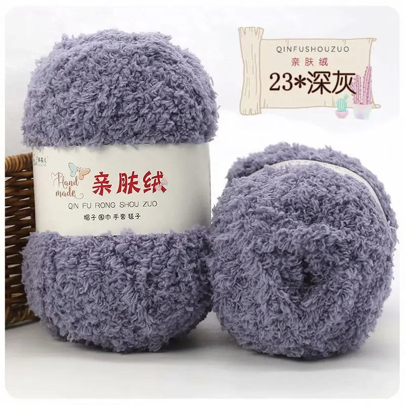 Soft Chenille Yarn for Knitting and Crochet Projects