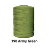 A spool of 190 Army Green ice silk crochet yarn for knitting and DIY crafts.