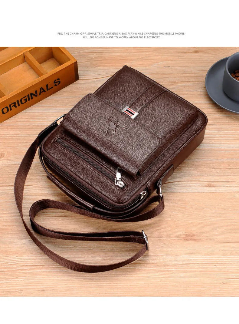 Vintage Waterproof Crossbody Messenger Bag for Men