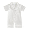 Satin Baby Pajama Jumpsuit with Button-Up Front