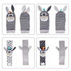Soft Plush Baby Rattle Wrist and Foot Socks Set for Newborns