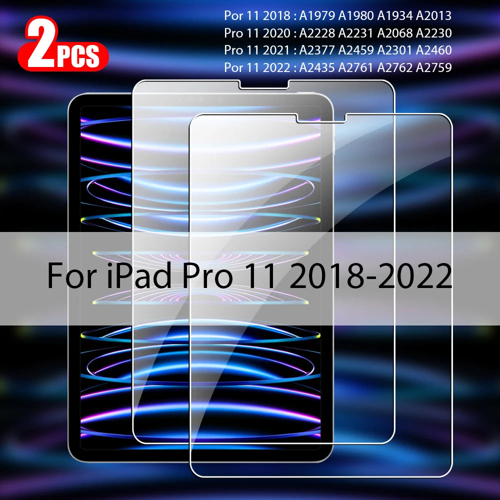 Premium Tempered Glass Screen Protector for iPad (2-Pack)