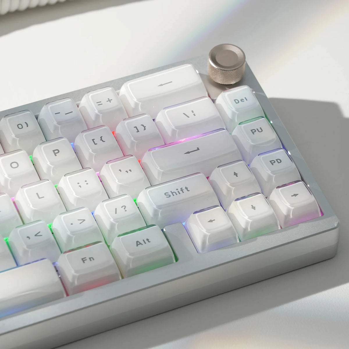 Crystal Clear Jelly Keycaps with Side-Printed Legends for Mechanical Keyboards