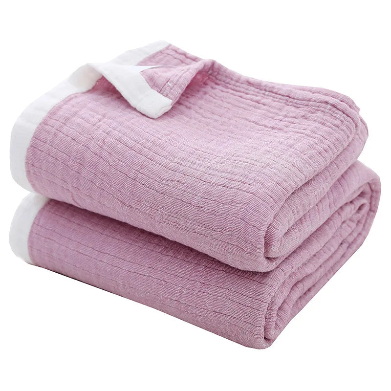 Breathable 4-Layer Cotton Muslin Blanket — Lightweight & Soft for All Seasons