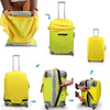 Yellow stretchy cover protectors for various sized luggage and suitcases