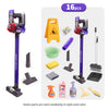 3-in-1 Electric Cleaning Playset for Kids with Storage Rack