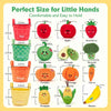 Soft Fruit & Vegetable Sensory Toy Set with Crinkle and Rattle