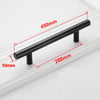 Schwarzer moderner Edelstahl-T-Bar-Schrankgriff, 450mm lang und 10mm dick.