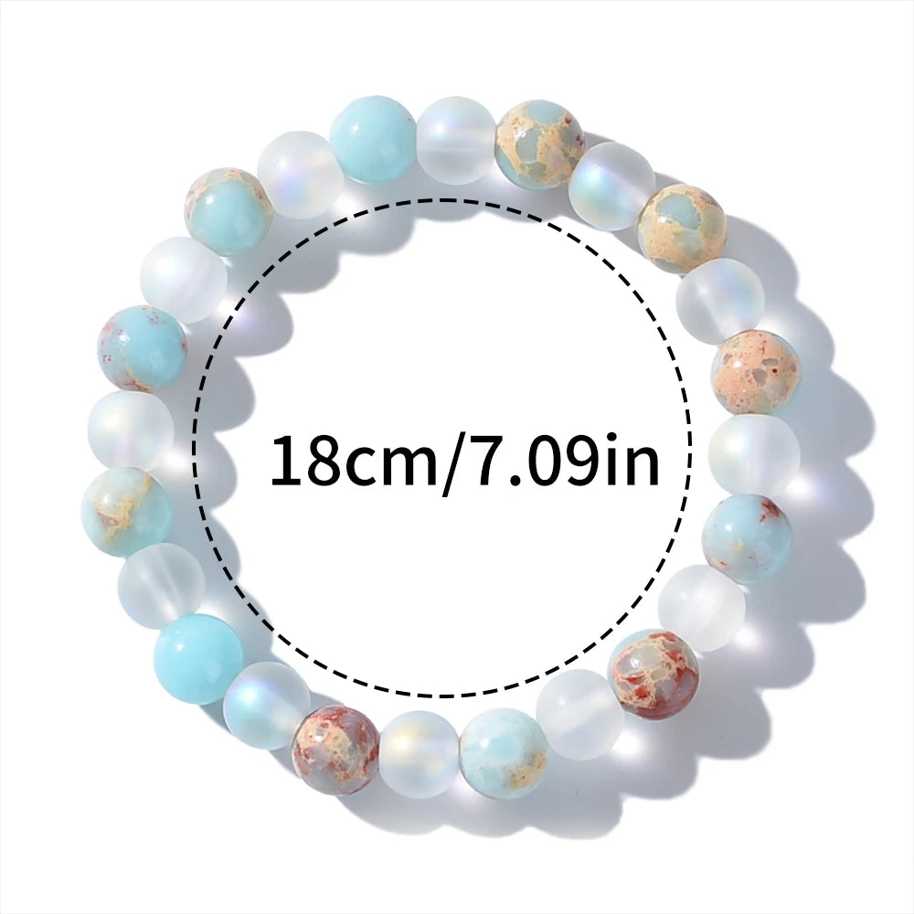 Aura Quarz & Meeressediment Perlenarmband