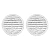 Two circular pads of white microfiber replacement mop cloths.