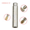A silver metal pen with a conversion tip and various components for wood burning and soldering.