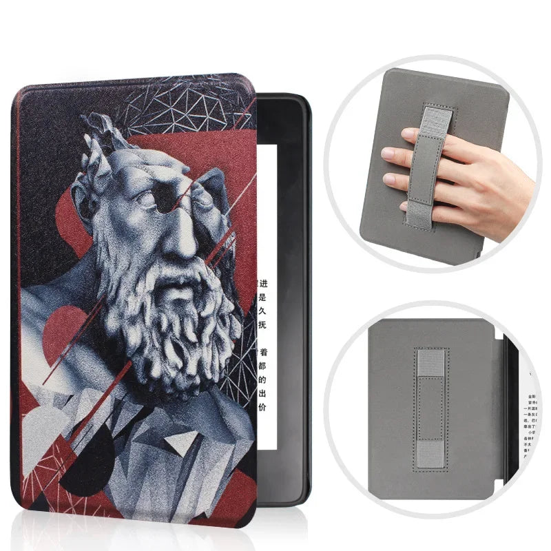 Premium Leather Case for Kindle Paperwhite (2024) with Hand Strap & Auto Sleep/Wake