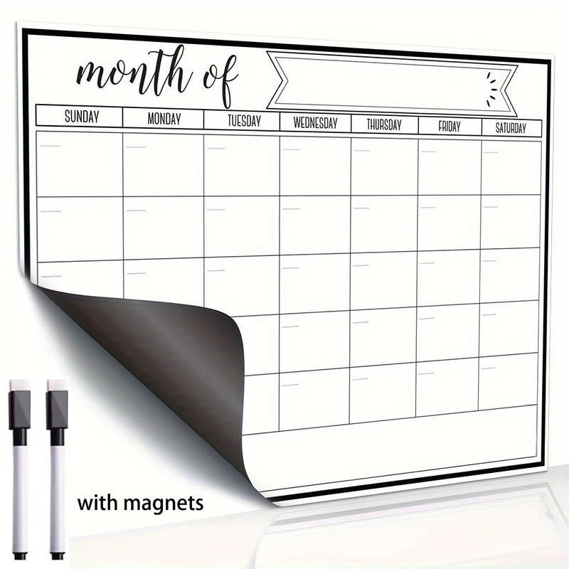 Magnetic Dry Erase Monthly Calendar