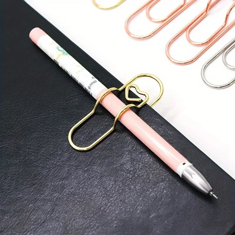 Multifunctional Love Pen Clips for Notebooks and Stationery (Set of 4)