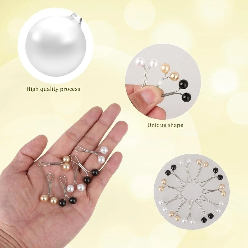 Alfileres de Perla para Hiyab - Set de 12