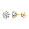 Pendientes de Moissanite en Oro Rosa y Plata de Ley