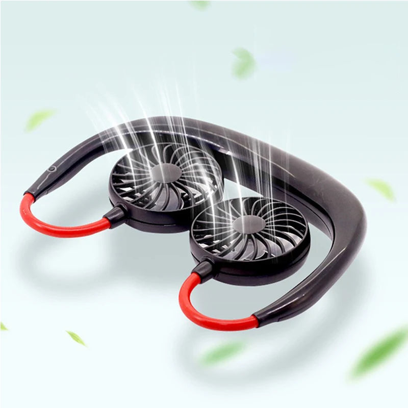 USB Rechargeable Neck Fan with Adjustable Wind Speed