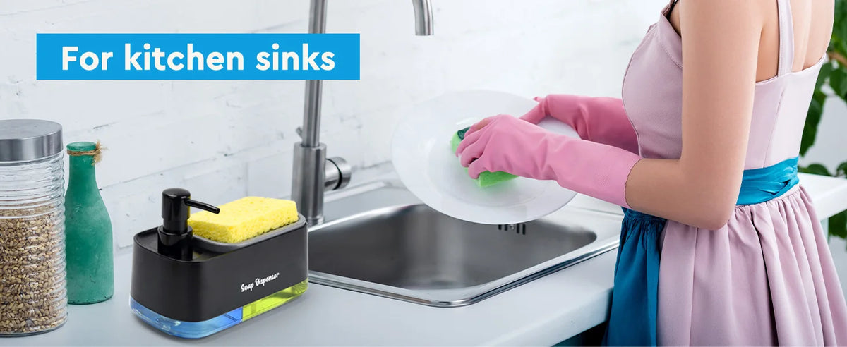 3-in-1 Kitchen Soap Dispenser Set with Sponge Holder