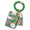 Boho Beaded Tassel Keychain with Floral Accent