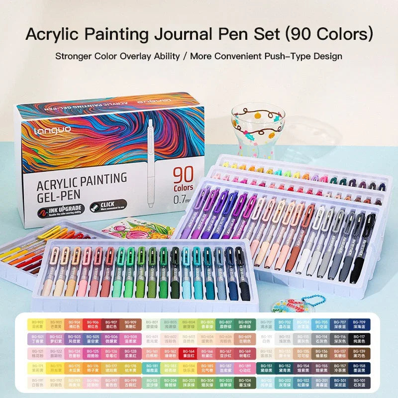 Vibrant Acrylic Gel Pens Set for Art & Writing