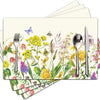 Floral Linen Placemats for Dining Table