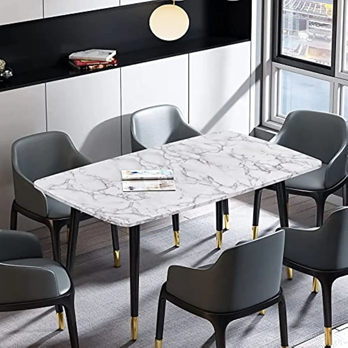 Glossy Marble Self-Adhesive Contact Paper