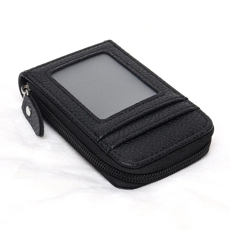 Slim RFID-Blocking Leather Wallet