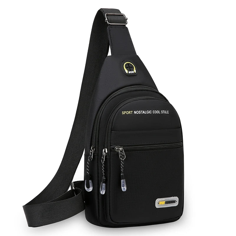 Men's Casual Crossbody Sling Bag with Multiple Pockets