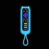 A glow-in-the-dark silicone cover for a TV remote control with cat ear shaped accents.