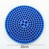Blue car wash bucket grit guard insert with a mesh filter