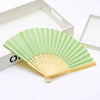 Classic Bamboo Folding Fan with Blank Canvas Design