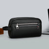 Men's Soft Leather Business Clutch Bag – Minimalist Travel Handbag with Zipper Closure