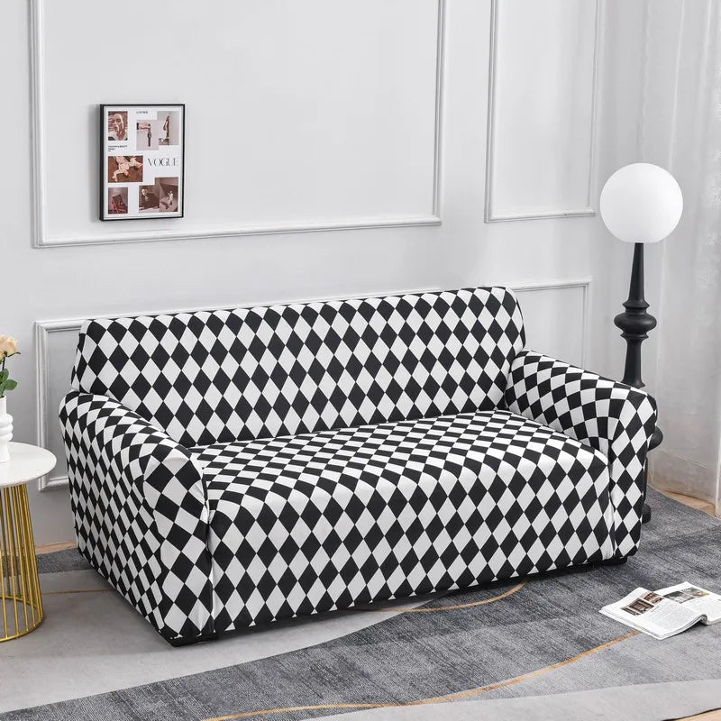 Stretch Floral Sofa Cover with Anti-Slip Grip