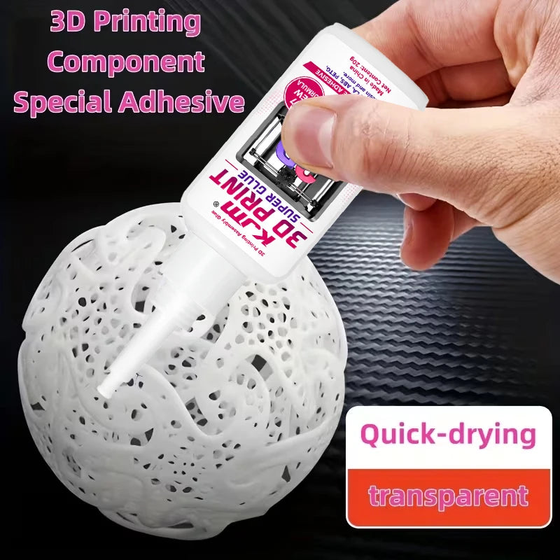Strong Fast-Curing 3D Printing Glue for PLA ABS TPU PETG